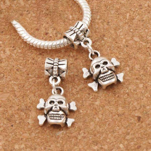 Silver Skull Crossbones Charms-ToShay.org