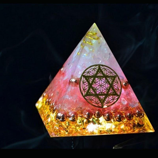 Energy Red Crystal Pyramid-ToShay.org