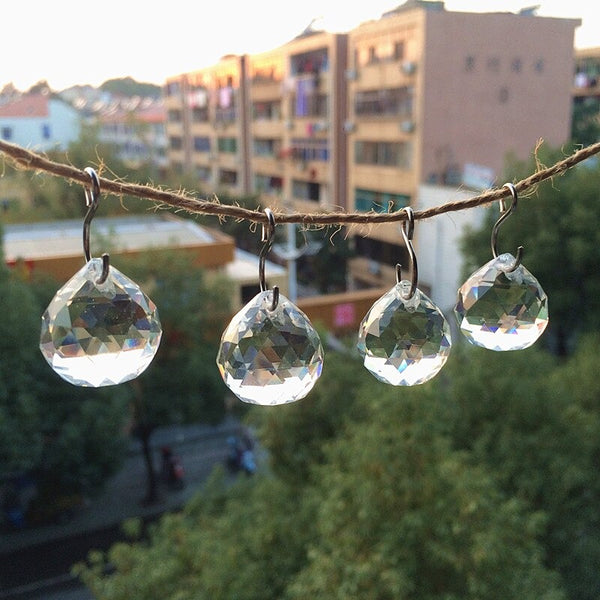 Clear Crystal Faceted Balls-ToShay.org
