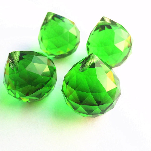 Green Crystal Faceted Balls-ToShay.org