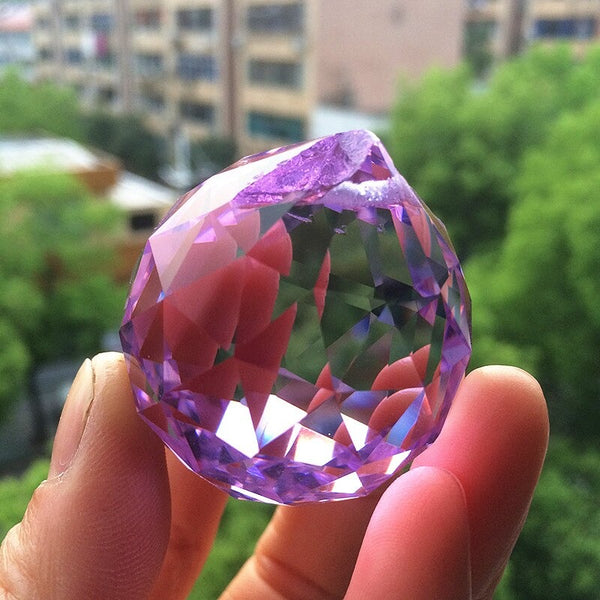 Purple Faceted Crystal Ball-ToShay.org