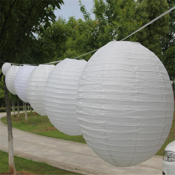 White Round Paper Lantern-ToShay.org