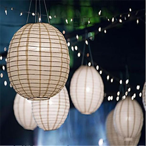 White Round Paper Lantern-ToShay.org