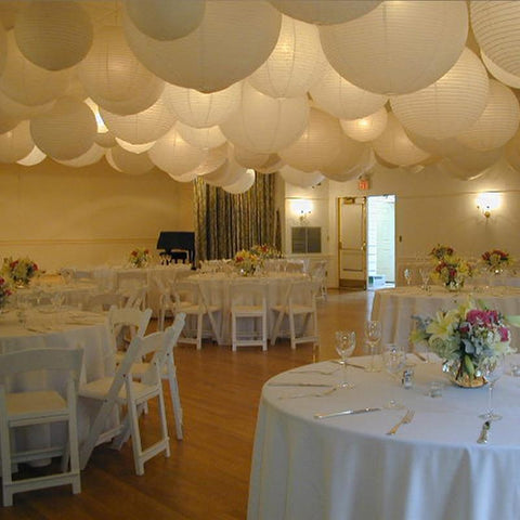 White Round Paper Lantern-ToShay.org