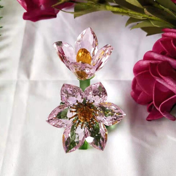 Pink Crystal Lotus Flower-ToShay.org