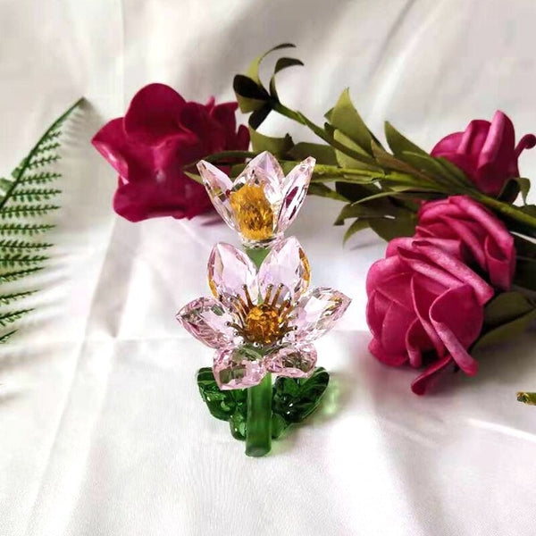 Pink Crystal Lotus Flower-ToShay.org