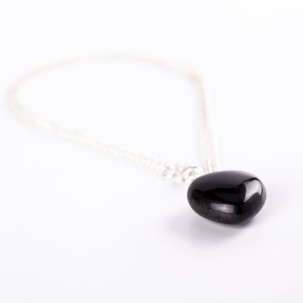 Black Obsidian Heart Pendant-ToShay.org